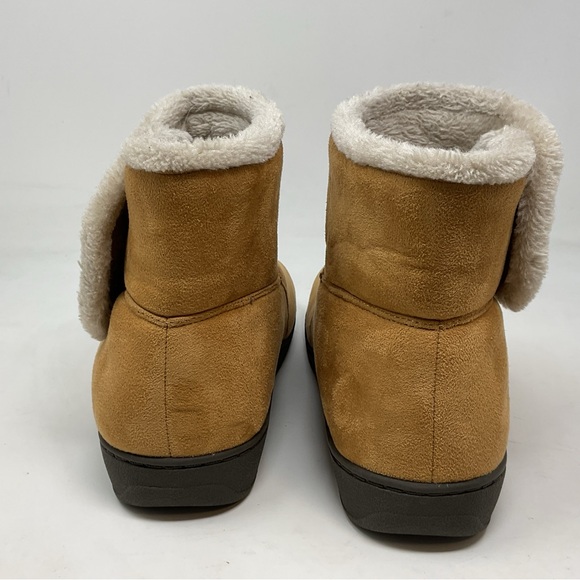 Vionic Indulge Vanah Orthaheel Fur Lined Suede Leather Boots Women's Size 8 Tan - Picture 5 of 9